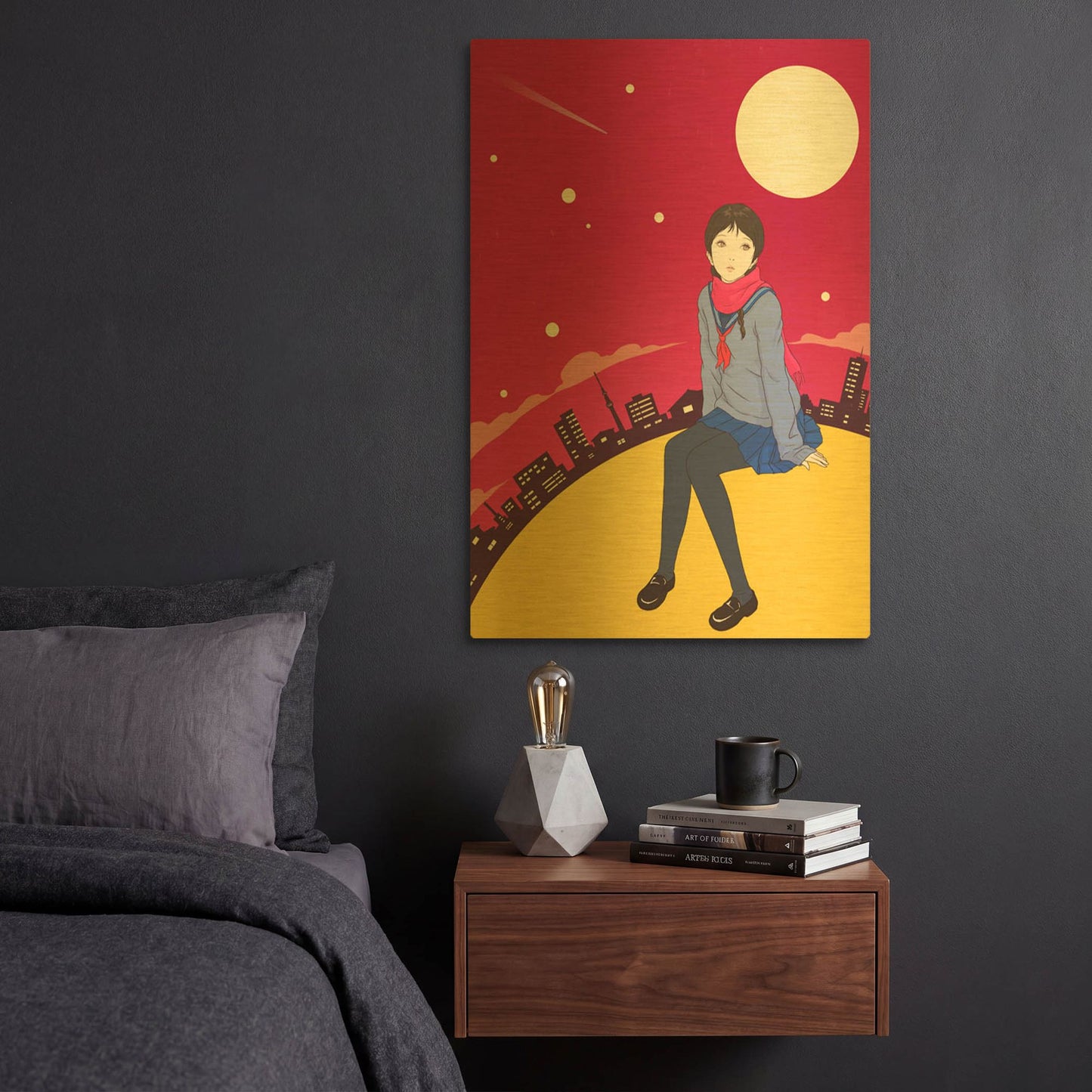'Twilight' By Sai Tamiya Gold Metal Wall Art