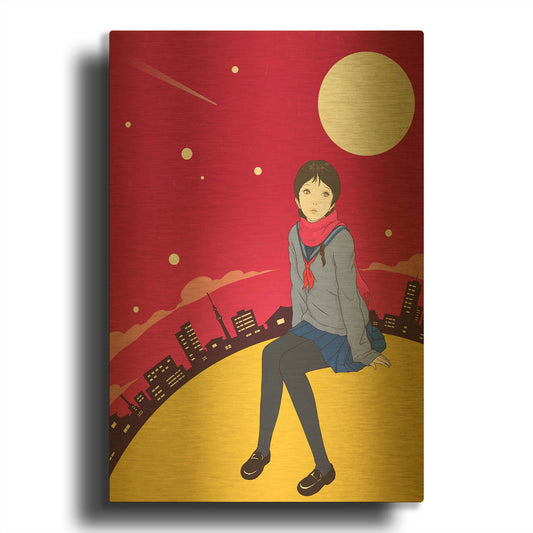 'Twilight' By Sai Tamiya Gold Metal Wall Art