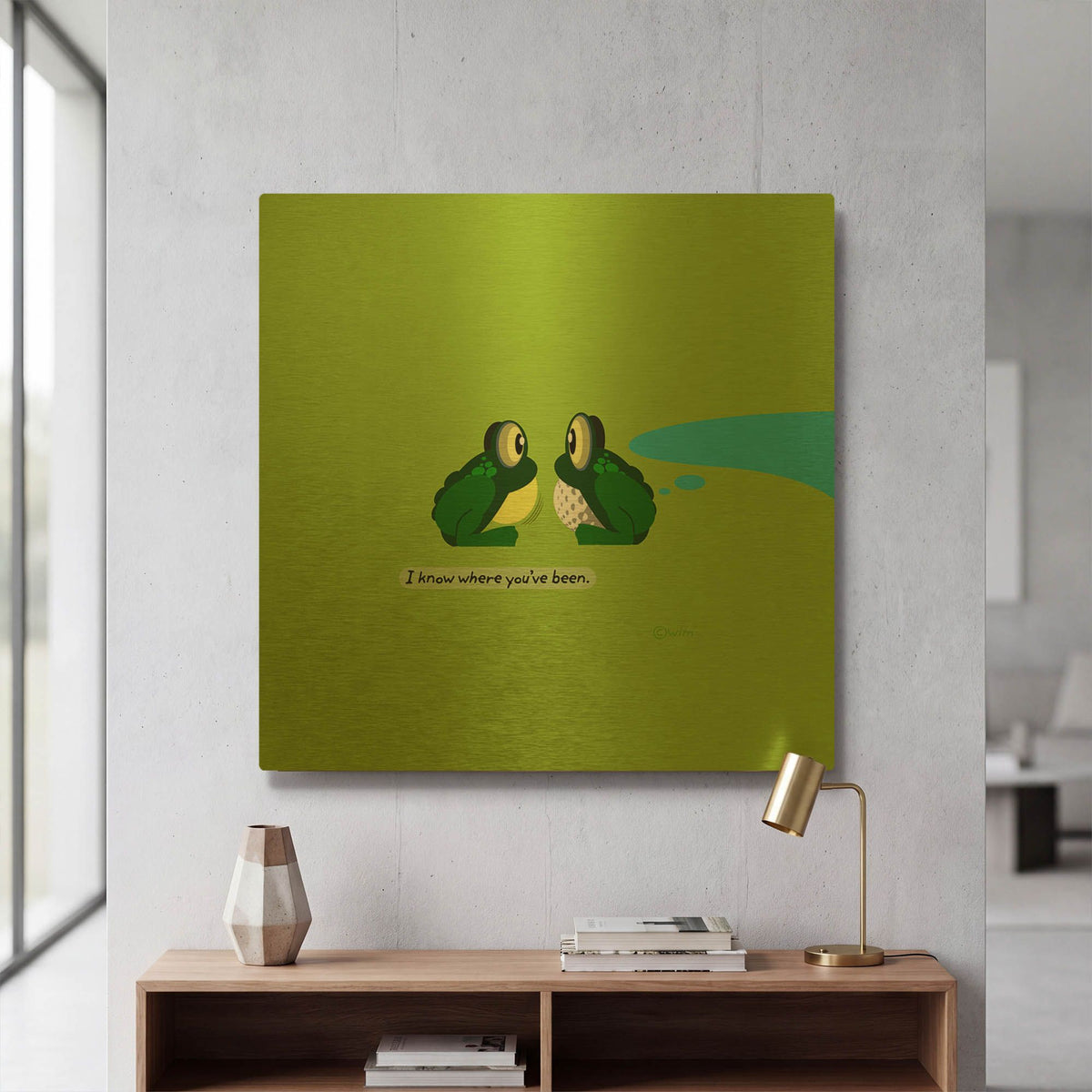 'I Know Where Youve Been' By Chuck Wimmer Gold Metal Wall Art