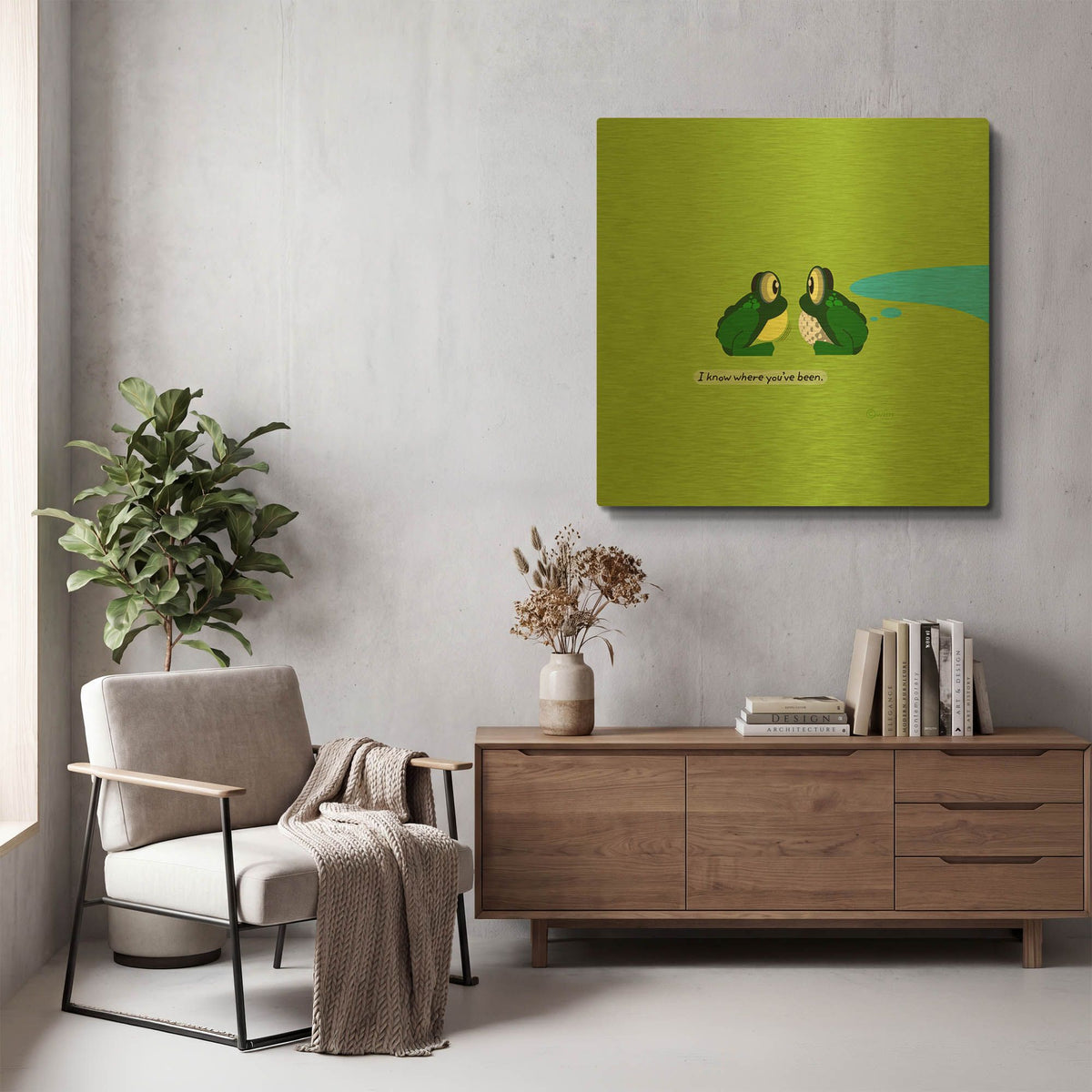 'I Know Where Youve Been' By Chuck Wimmer Gold Metal Wall Art