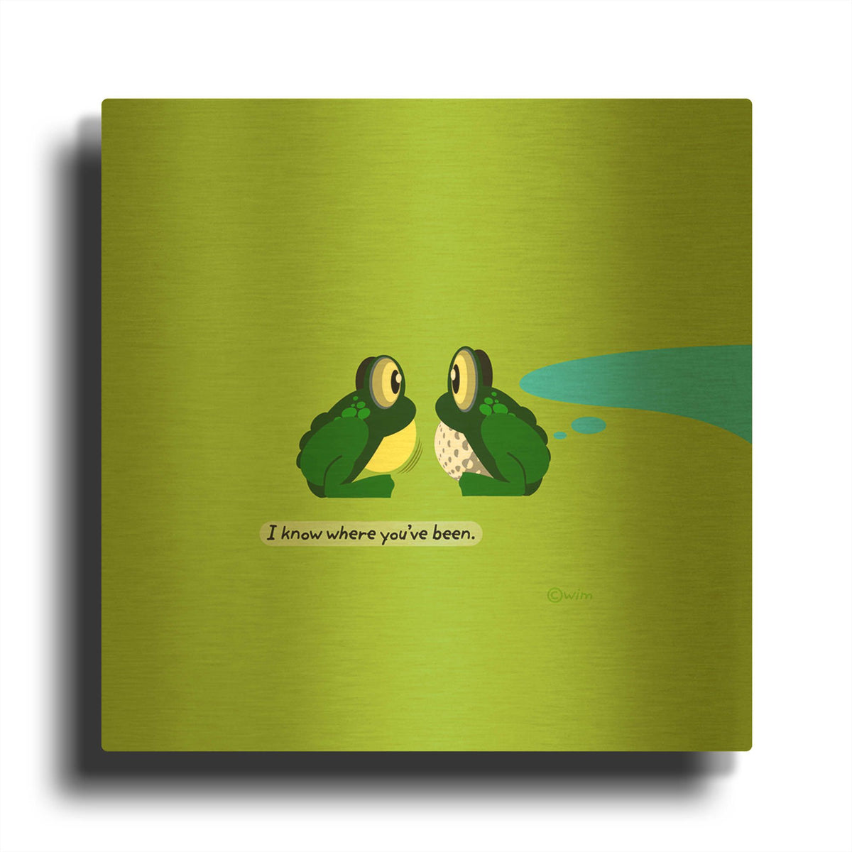 'I Know Where Youve Been' By Chuck Wimmer Gold Metal Wall Art