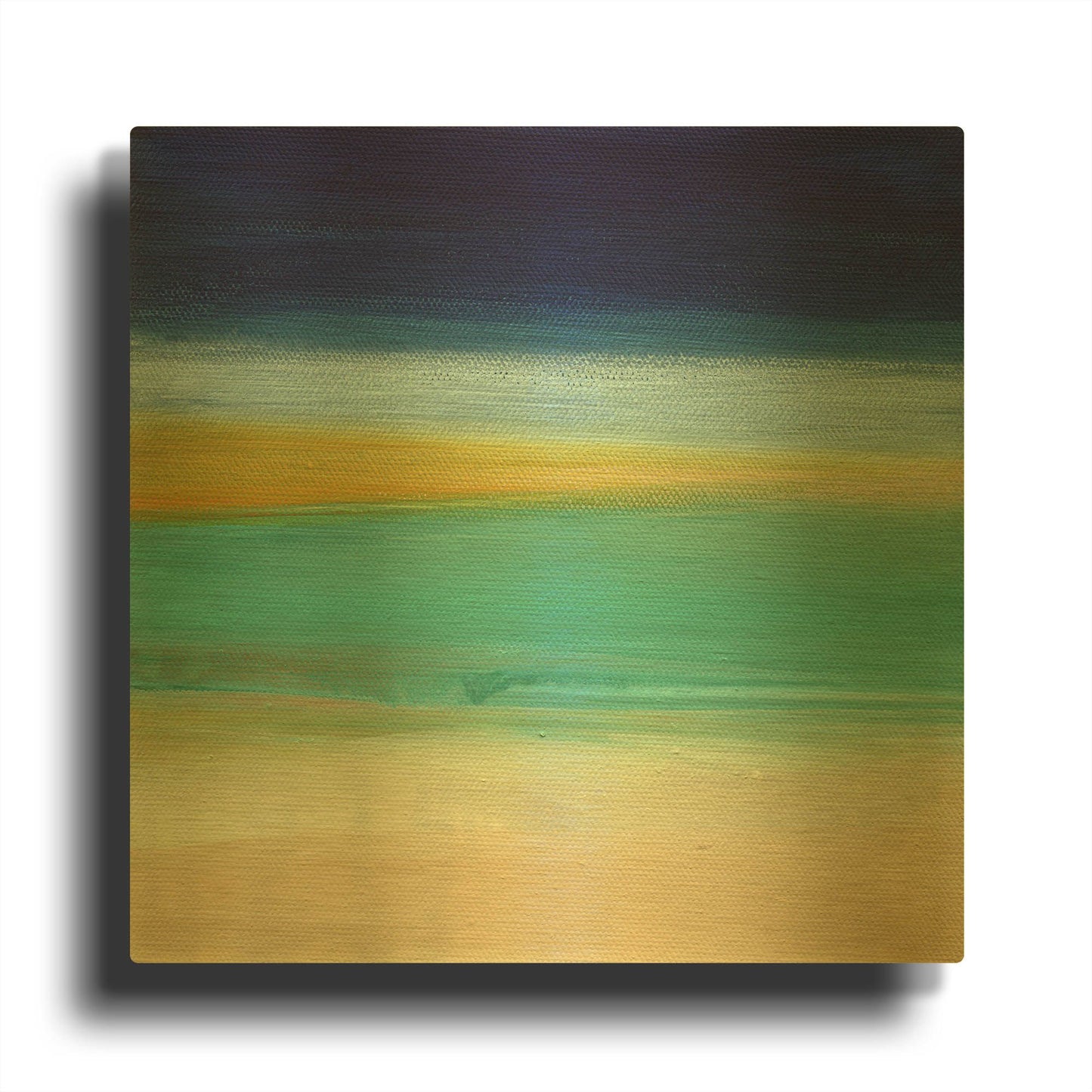 'Beach II' By Linda Woods Gold Metal Wall Art