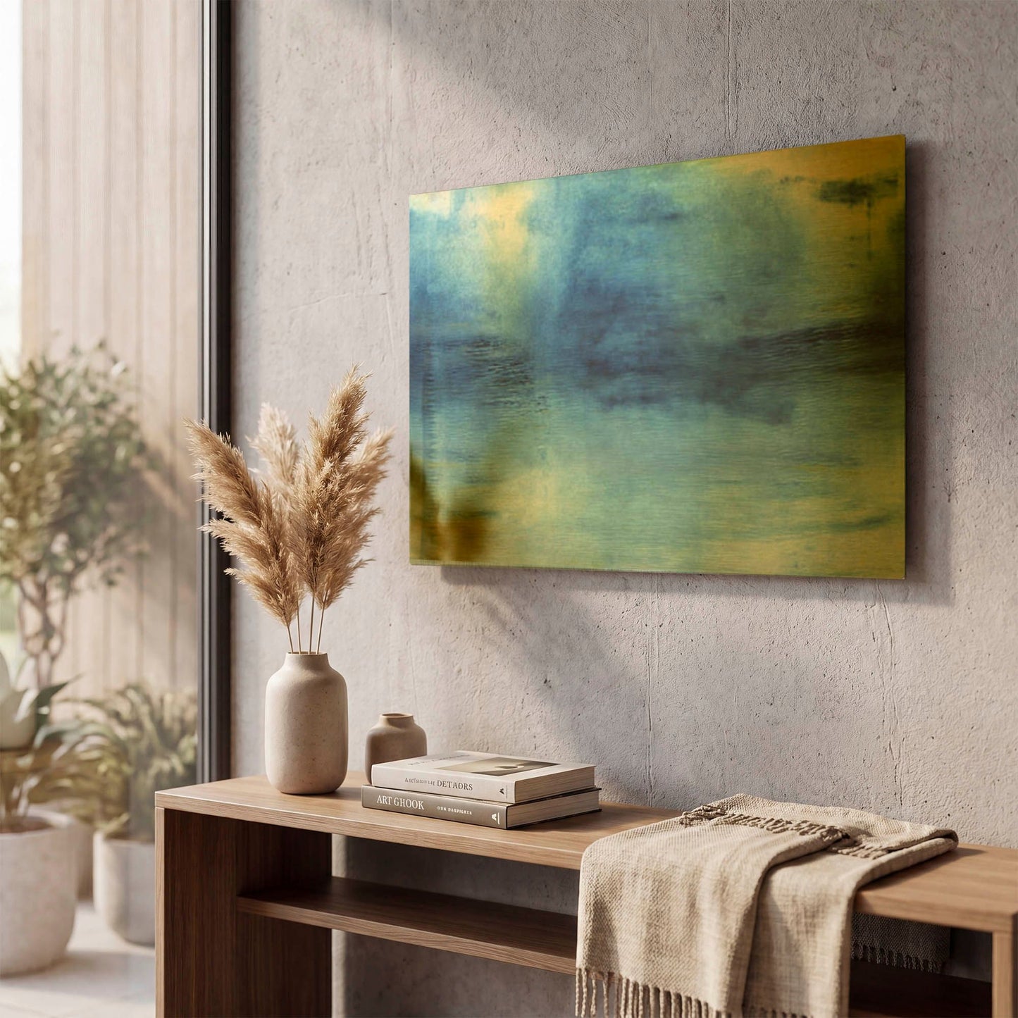 'Wash Away' By Linda Woods Gold Metal Wall Art