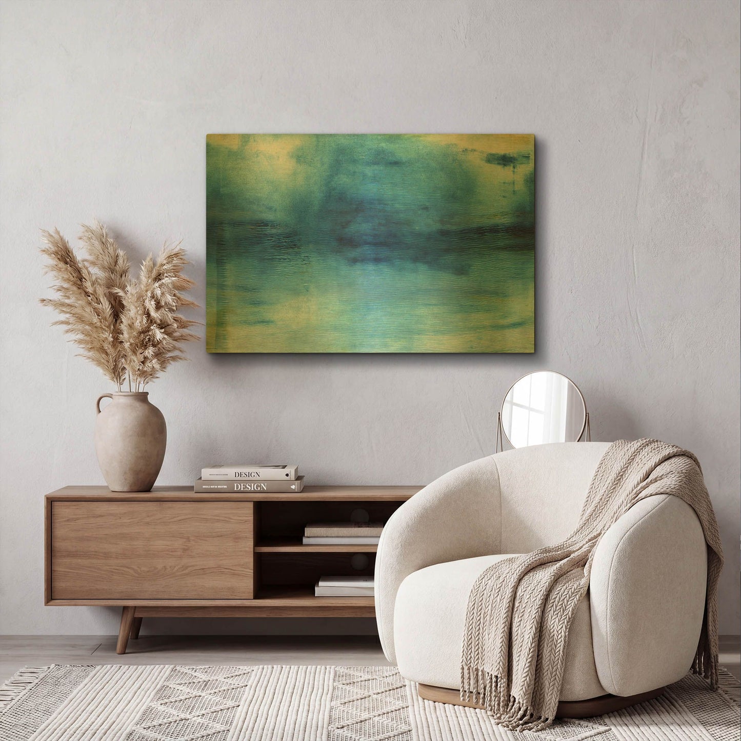 'Wash Away' By Linda Woods Gold Metal Wall Art