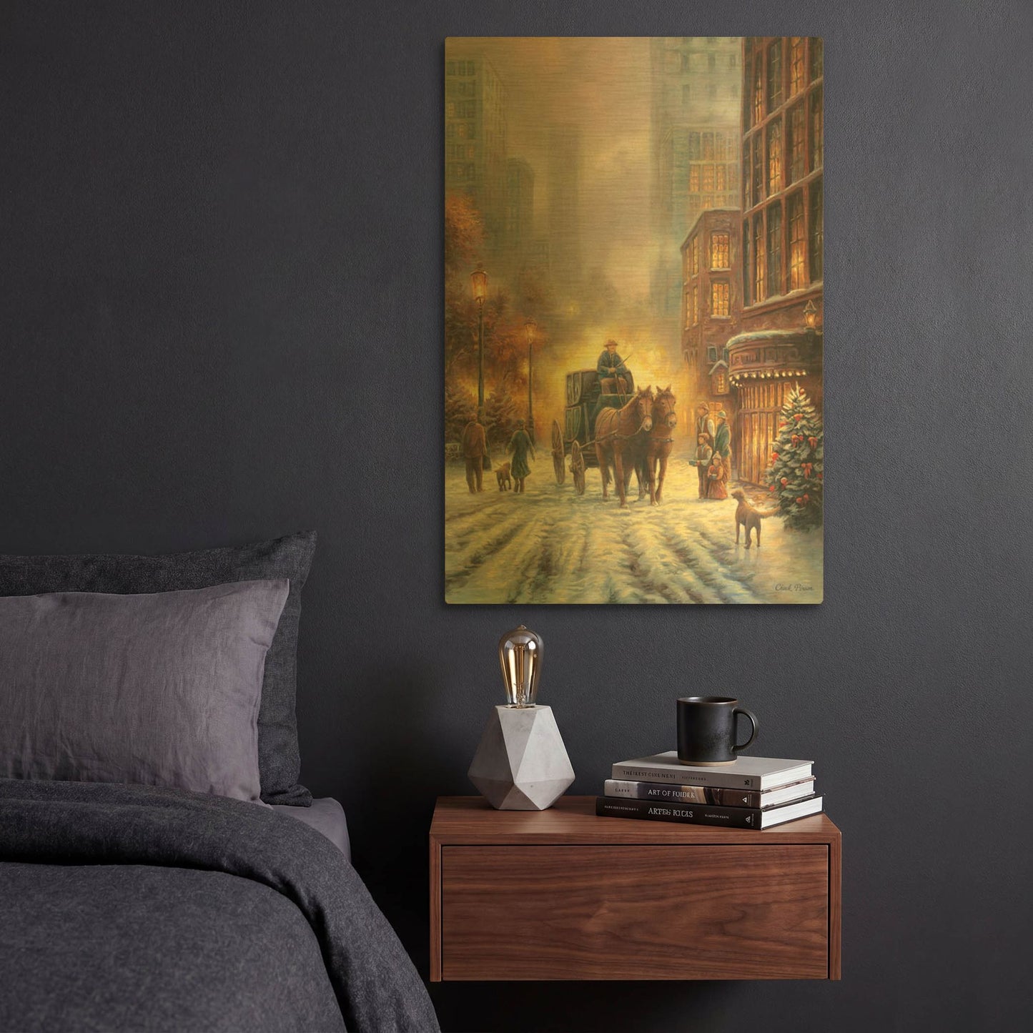 'Carriage Ride' By Chuck Pinson Gold Metal Wall Art