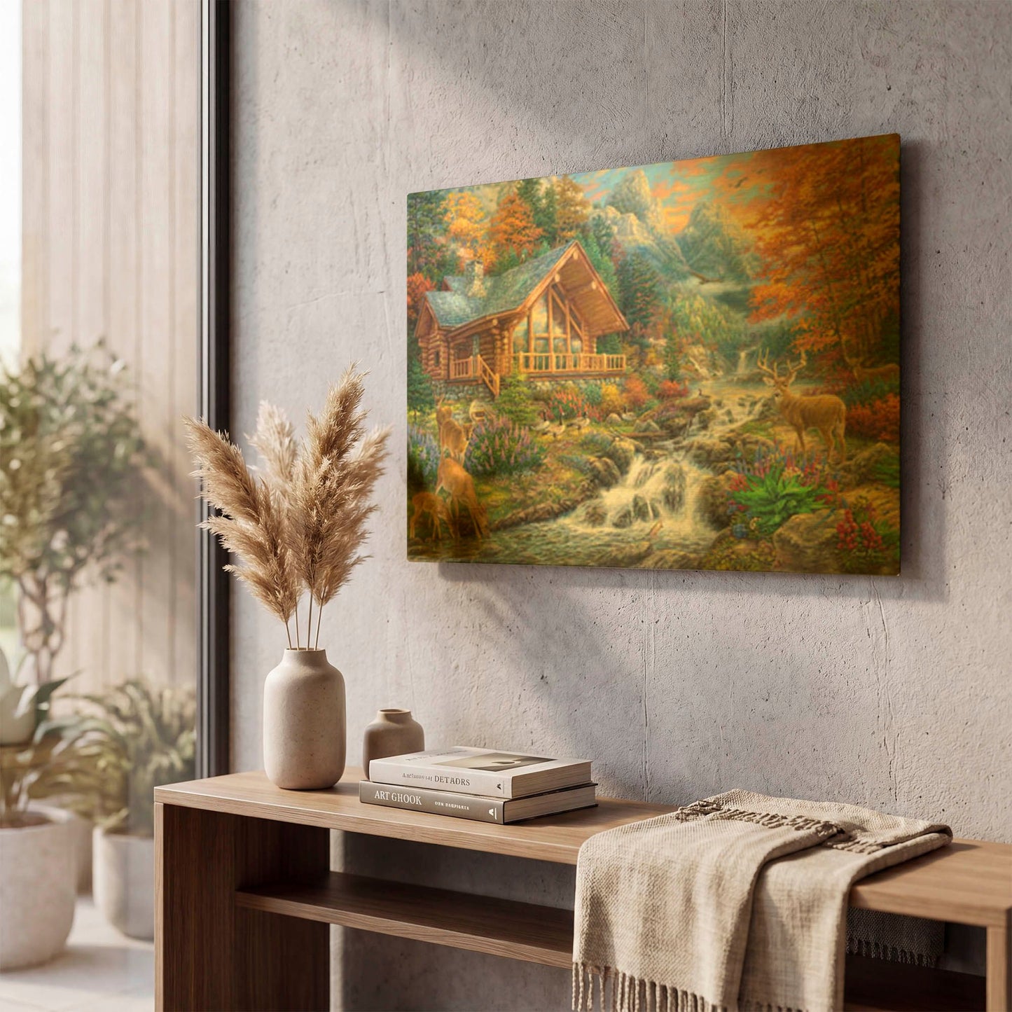 'Alpine Serenity' By Chuck Pinson Gold Metal Wall Art