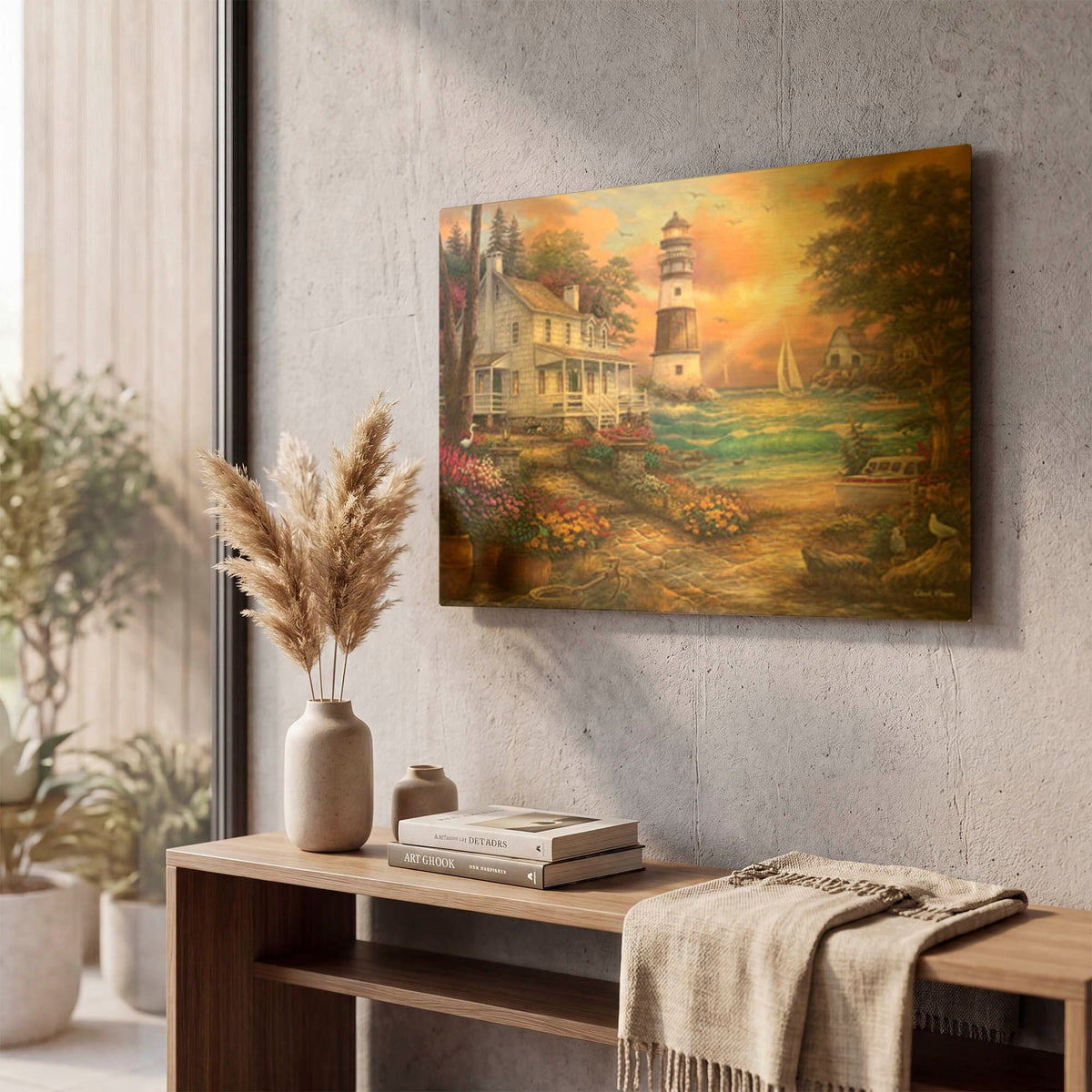 'Cottage' By Chuck Pinson Gold Metal Wall Art