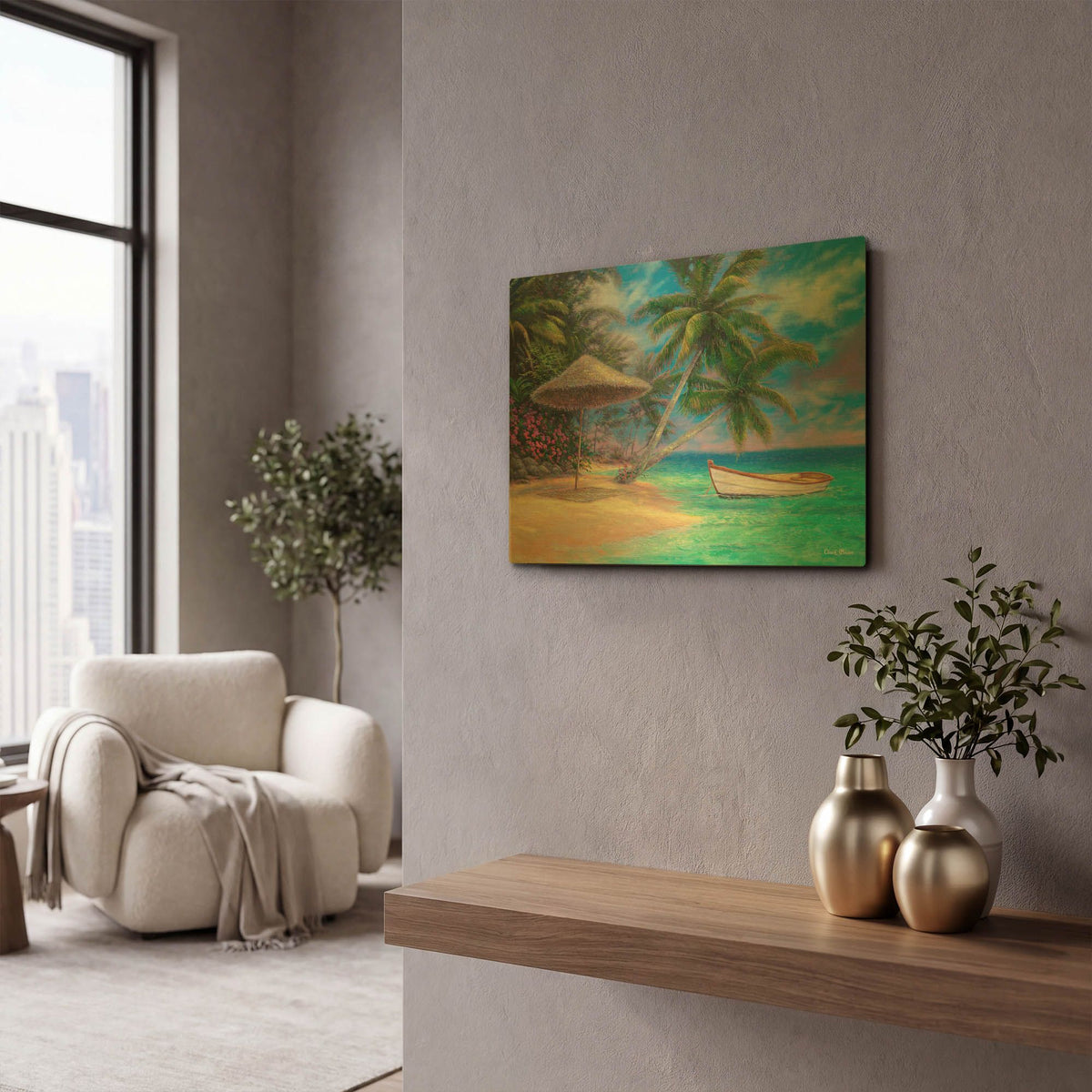 'Drift Away' By Chuck Pinson Gold Metal Wall Art