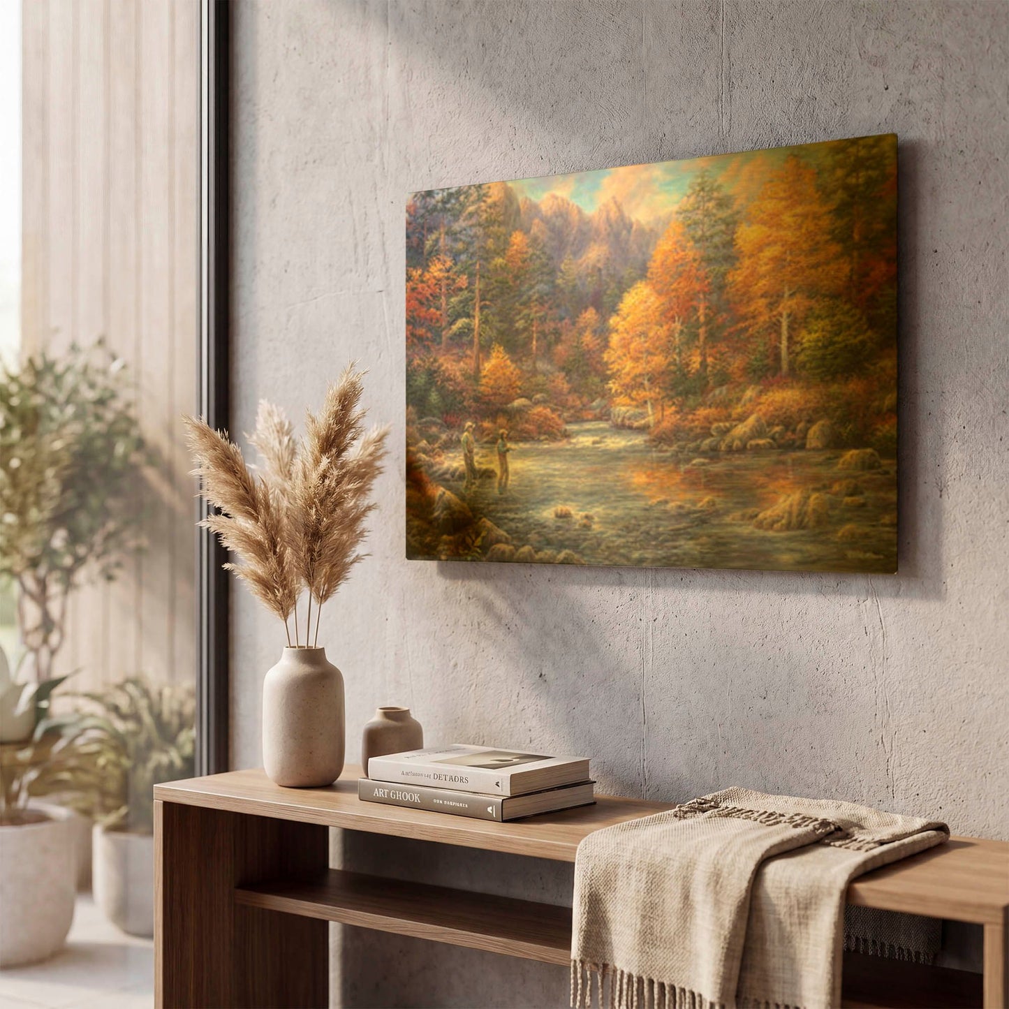'Fly Fishing Legacy' By Chuck Pinson Gold Metal Wall Art