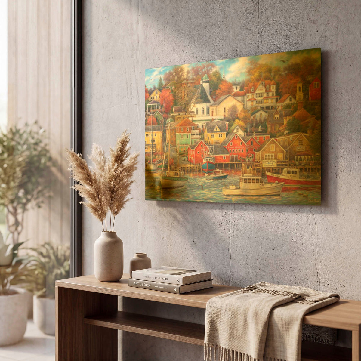 'Good Times Harbor' By Chuck Pinson Gold Metal Wall Art