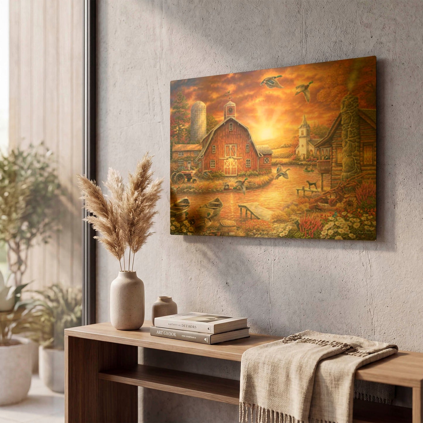'Honey Drip Farm' By Chuck Pinson Gold Metal Wall Art