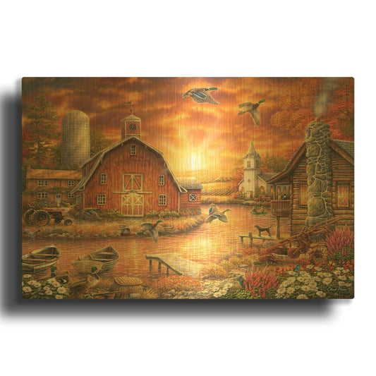 'Honey Drip Farm' By Chuck Pinson Gold Metal Wall Art