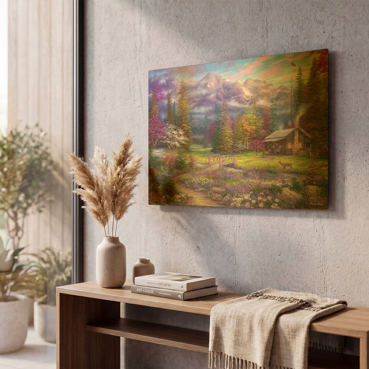 'Inspiration of Spring Meadows' By Chuck Pinson Gold Metal Wall Art