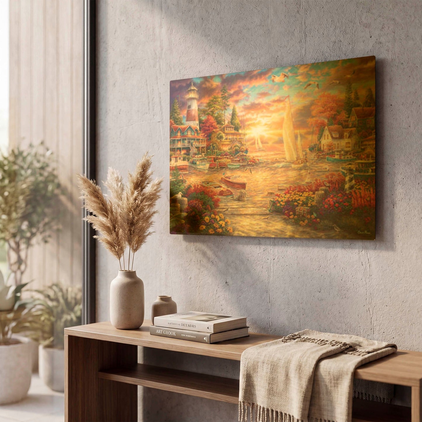 'Into the Sunset' By Chuck Pinson Gold Metal Wall Art