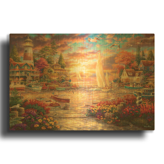 'Into the Sunset' By Chuck Pinson Gold Metal Wall Art
