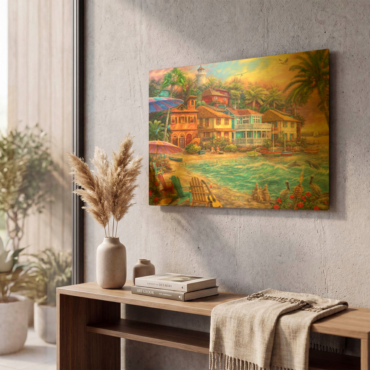 'Island Time' By Chuck Pinson Gold Metal Wall Art