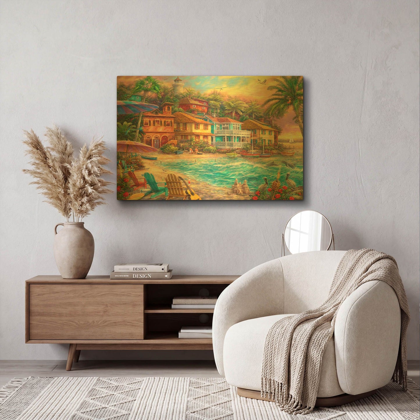 'Island Time' By Chuck Pinson Gold Metal Wall Art