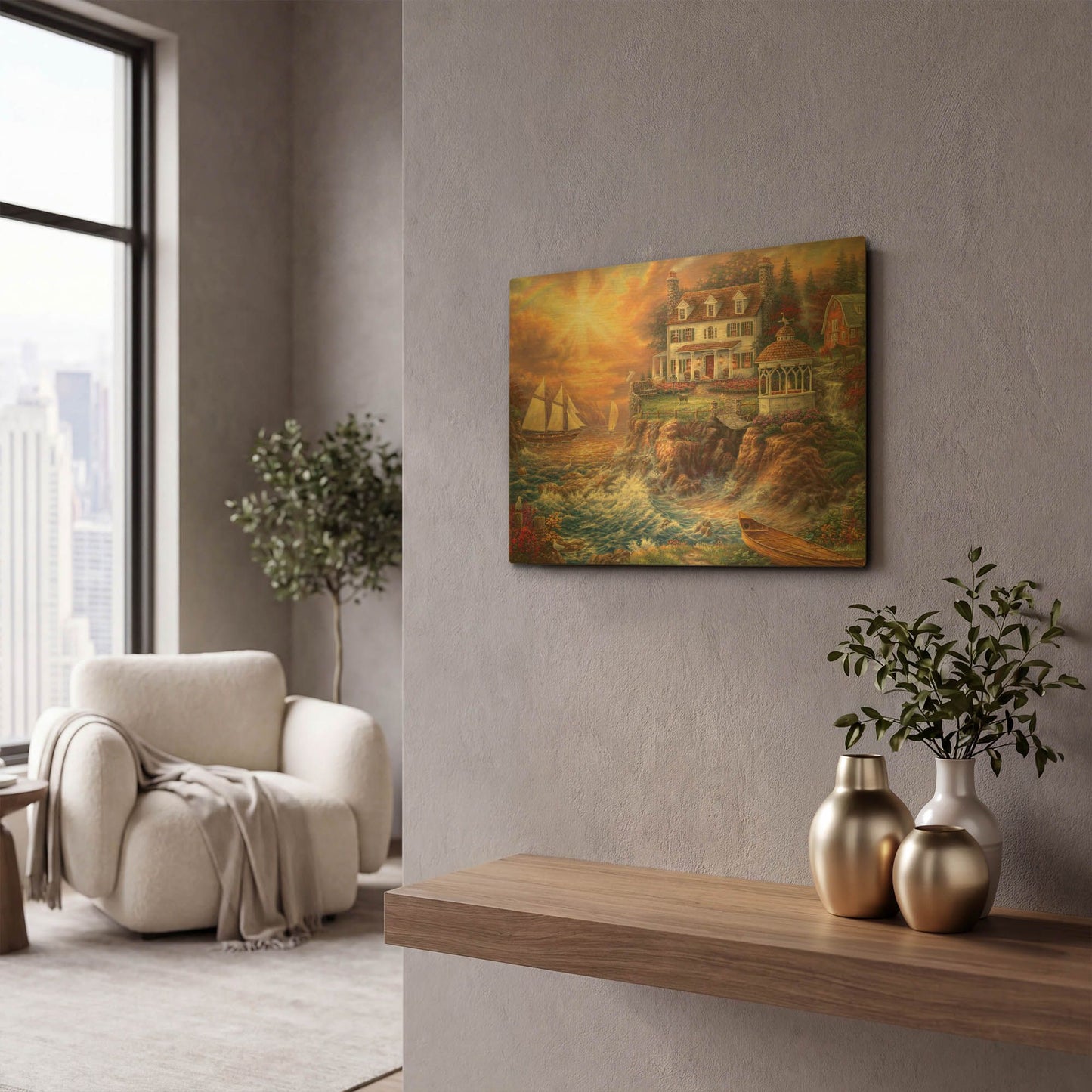 'Life Above the Fray' By Chuck Pinson Gold Metal Wall Art