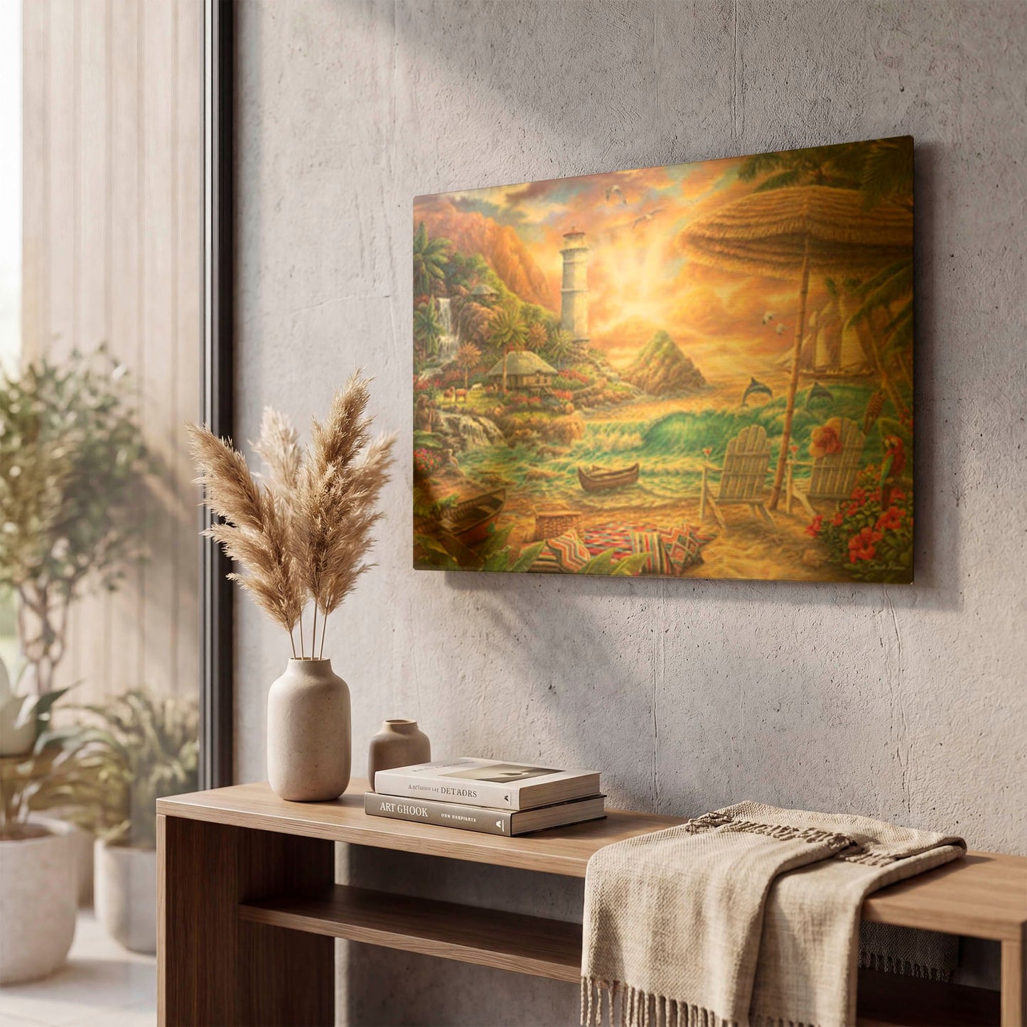'Love the Beach' By Chuck Pinson Gold Metal Wall Art