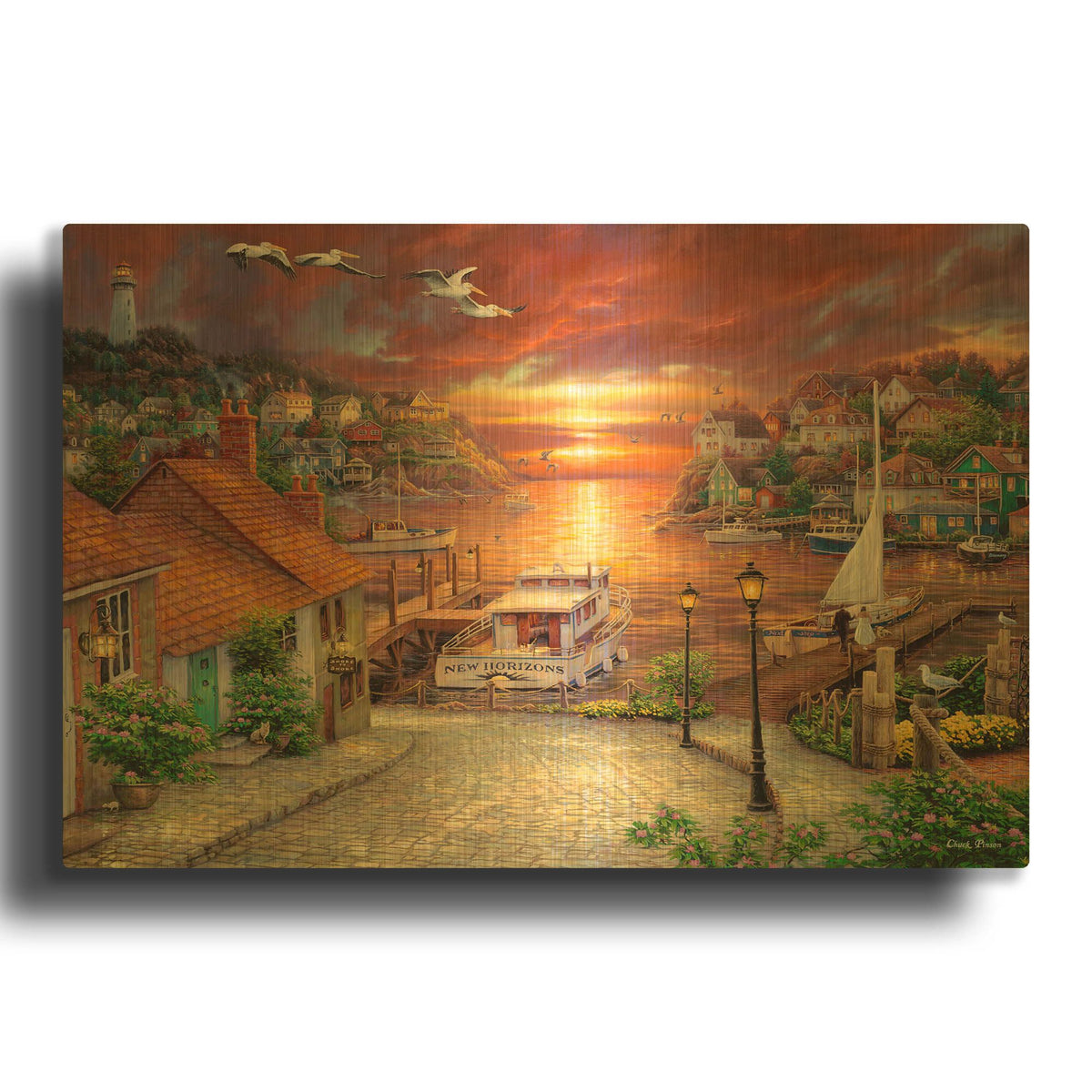 'New Horizons' By Chuck Pinson Gold Metal Wall Art
