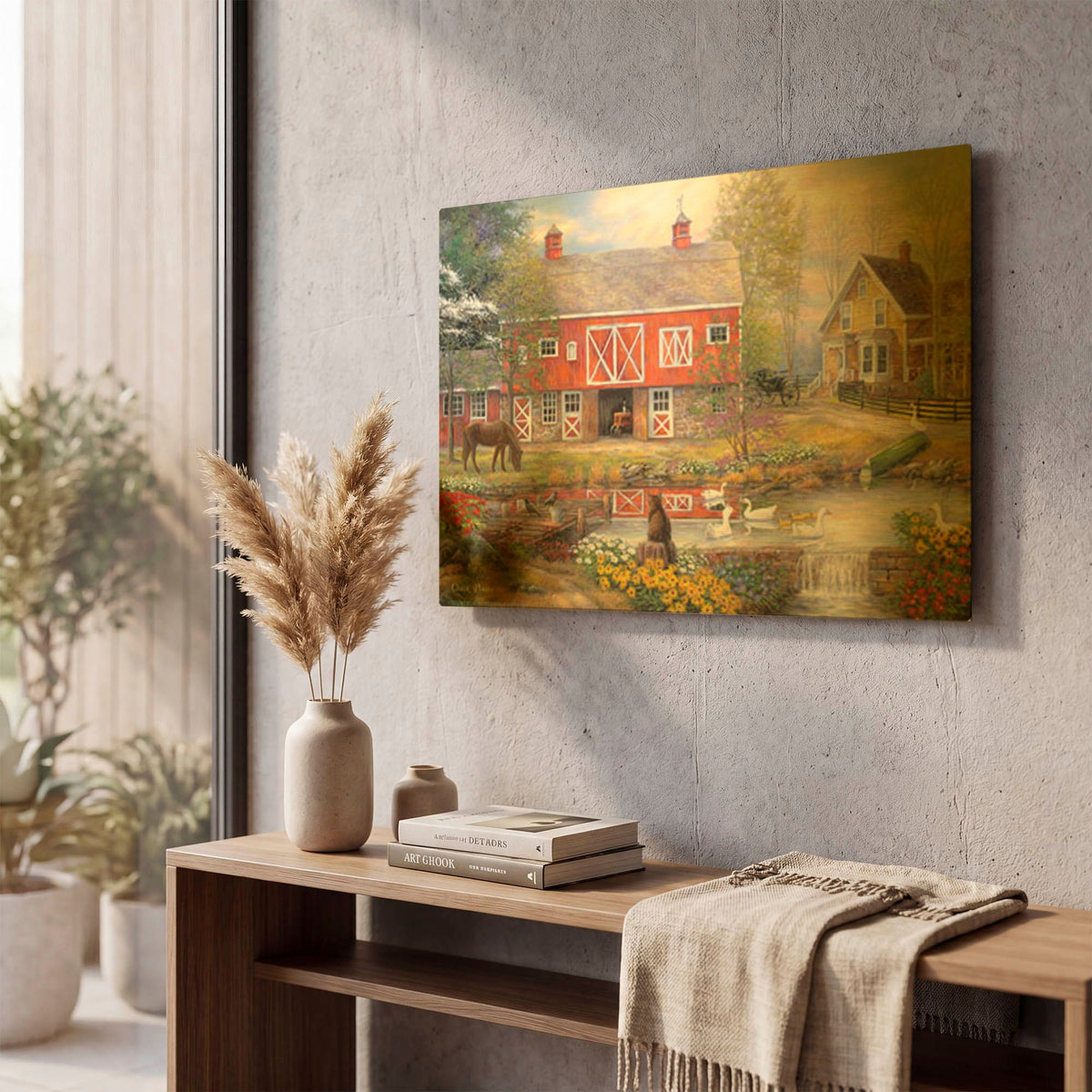 'Reflections On Country Living' By Chuck Pinson Gold Metal Wall Art