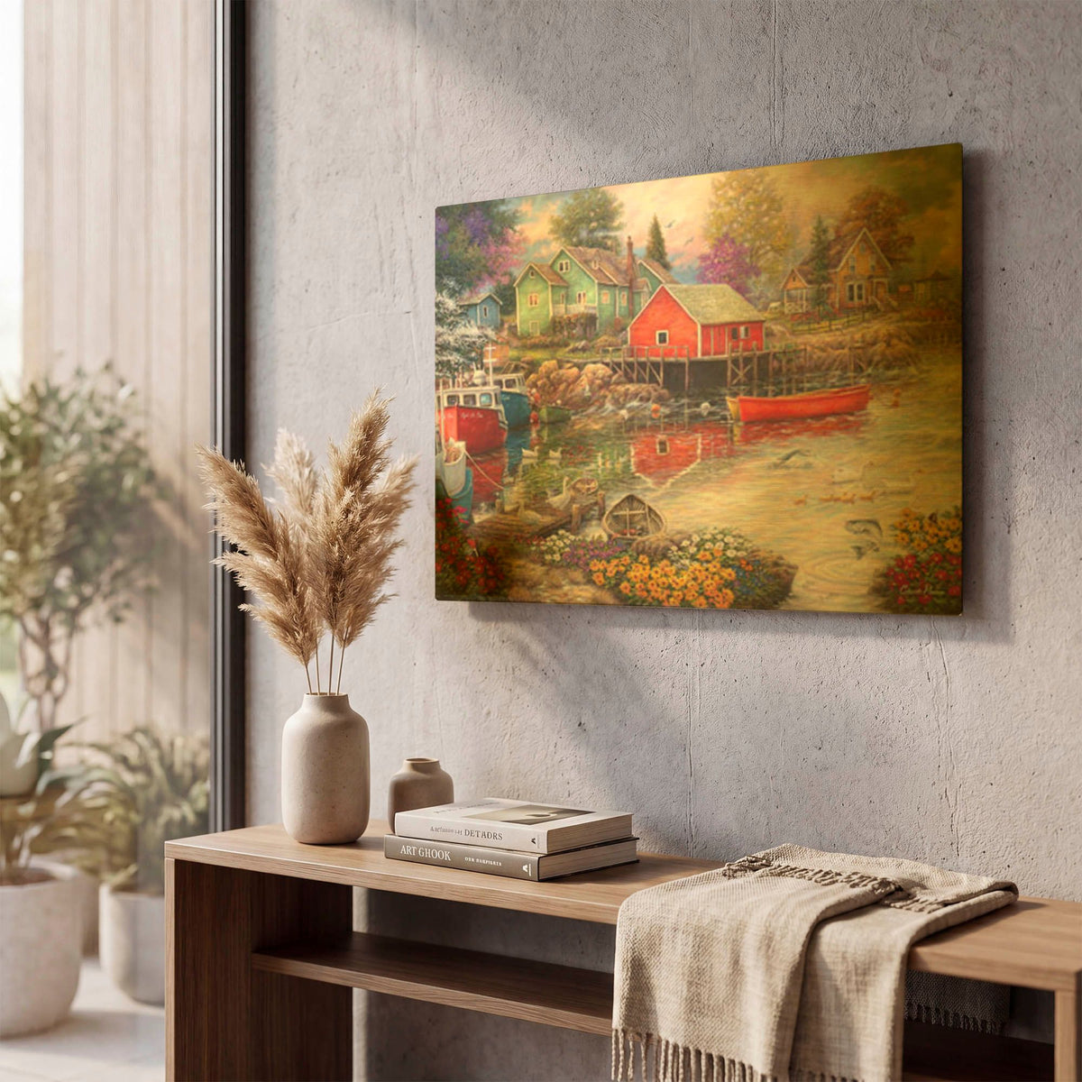 'Quiet Cove' By Chuck Pinson Gold Metal Wall Art