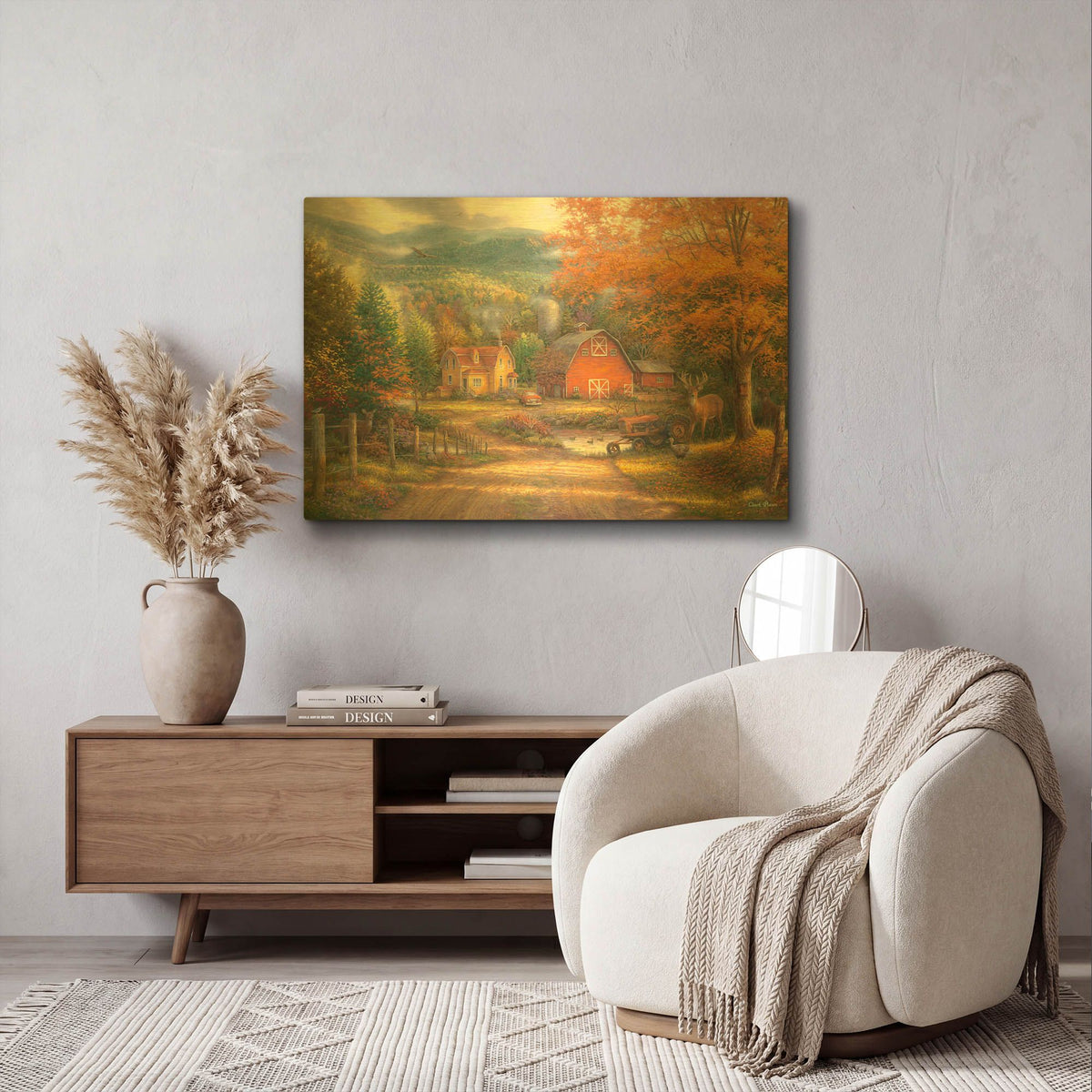 'Country Roads Take Me Home' By Chuck Pinson Gold Metal Wall Art