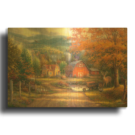 'Country Roads Take Me Home' By Chuck Pinson Gold Metal Wall Art