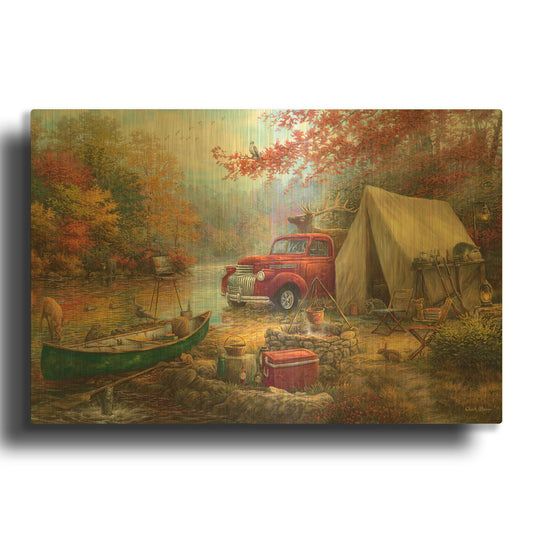 'Share the Outdoors' By Chuck Pinson Gold Metal Wall Art