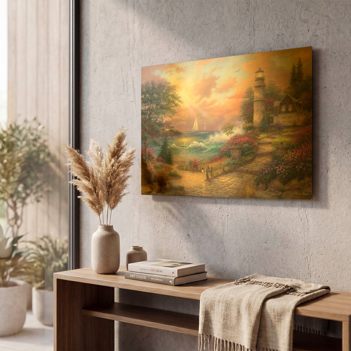 'Seaside Dreams' By Chuck Pinson Gold Metal Wall Art