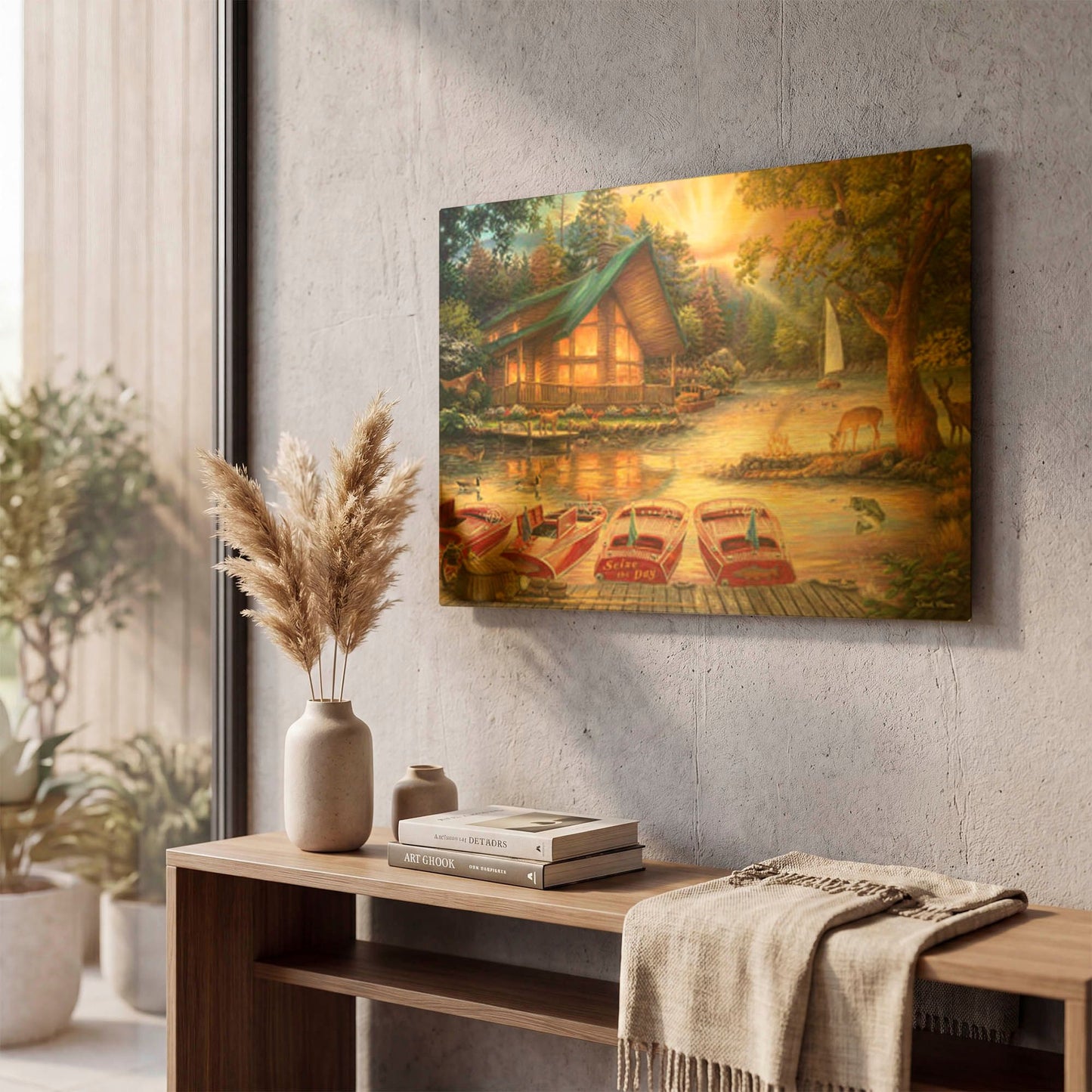 'Seize the Day' By Chuck Pinson Gold Metal Wall Art