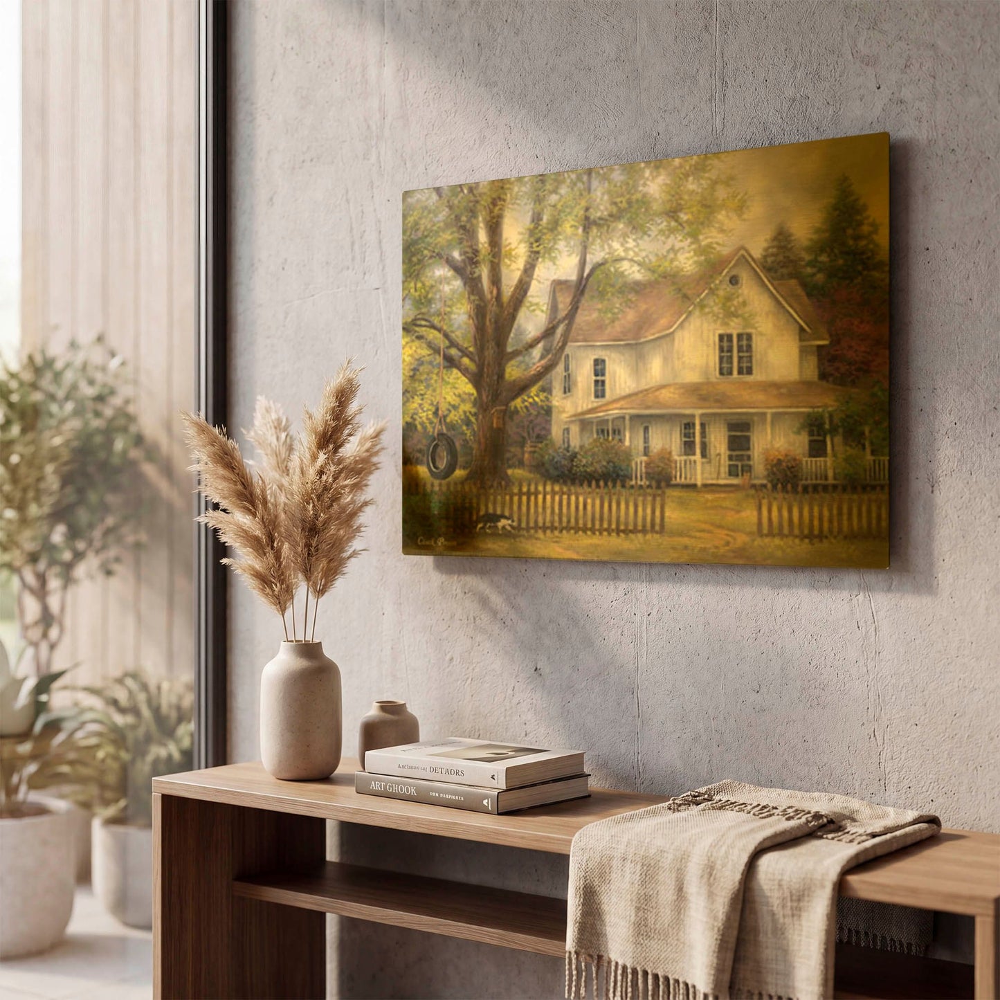 'Simple Country' By Chuck Pinson Gold Metal Wall Art