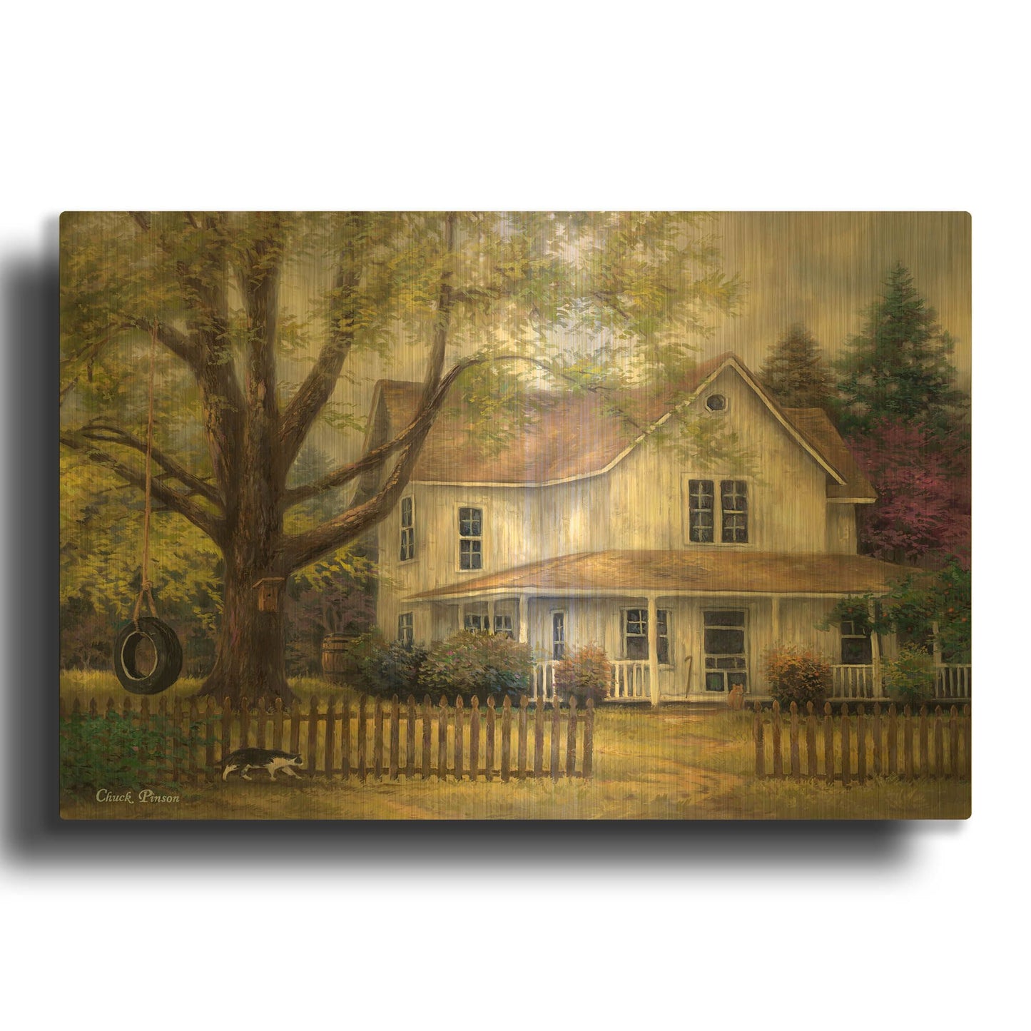'Simple Country' By Chuck Pinson Gold Metal Wall Art
