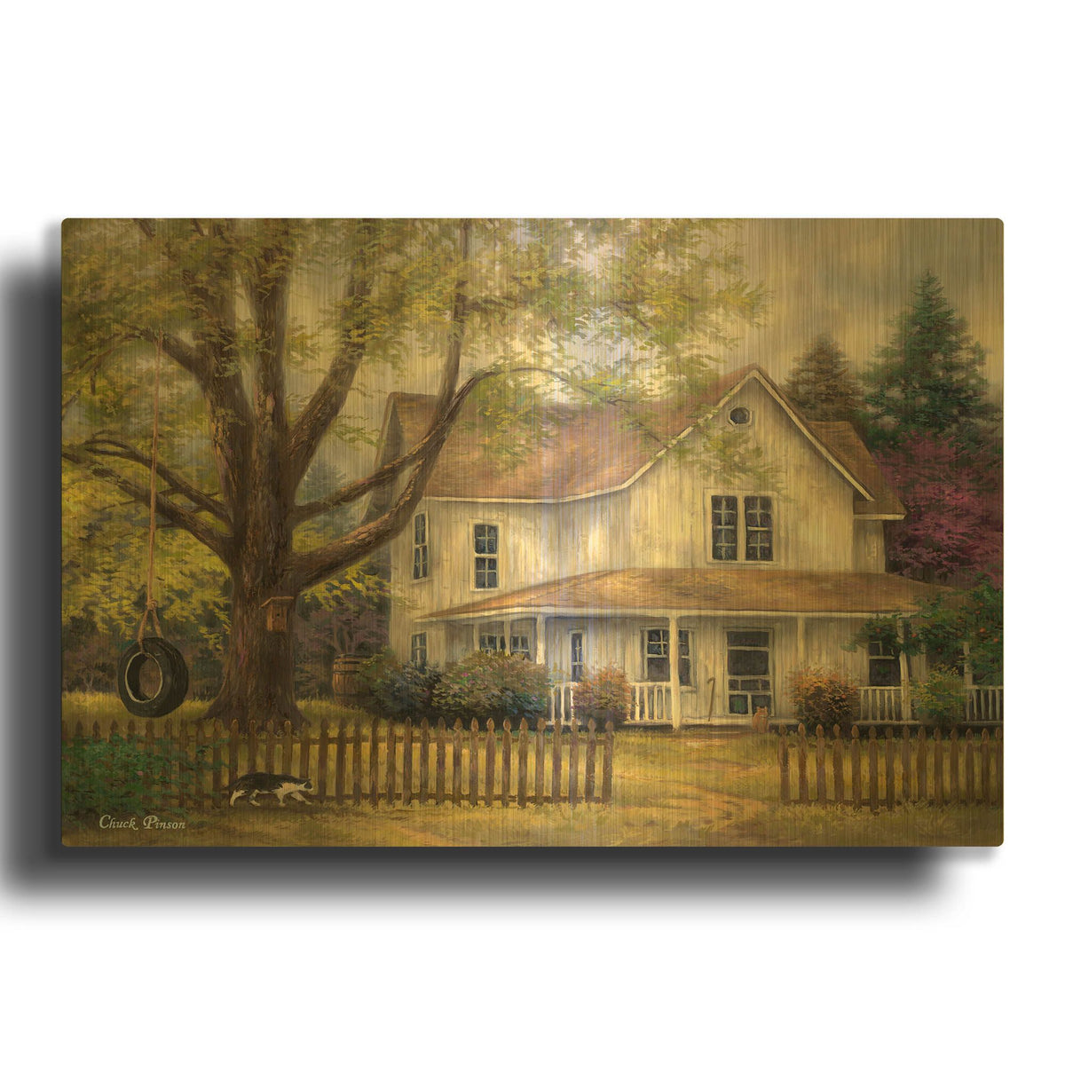'Simple Country' By Chuck Pinson Gold Metal Wall Art