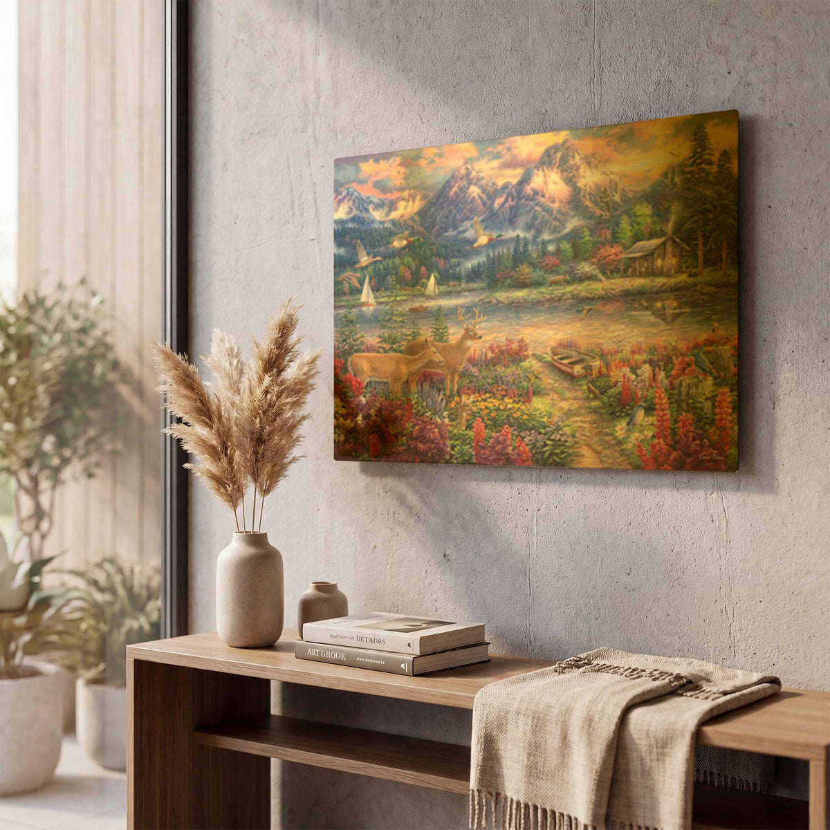 'Spring Mountain Majesty' By Chuck Pinson Gold Metal Wall Art