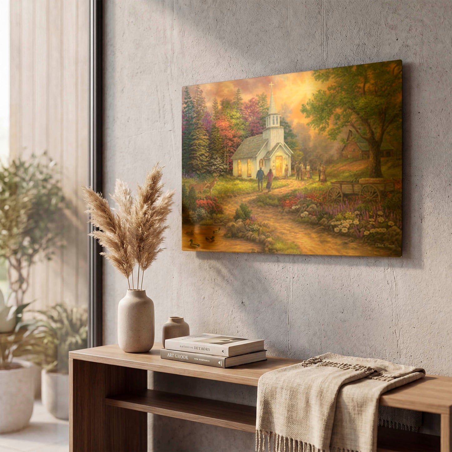 'Strength Along the Journey' By Chuck Pinson Gold Metal Wall Art