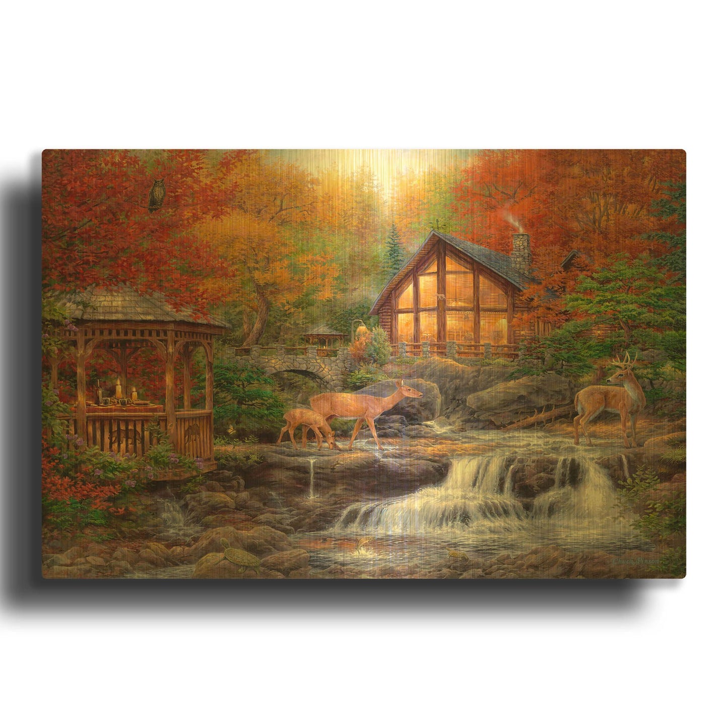 'The Colors of Life' By Chuck Pinson Gold Metal Wall Art