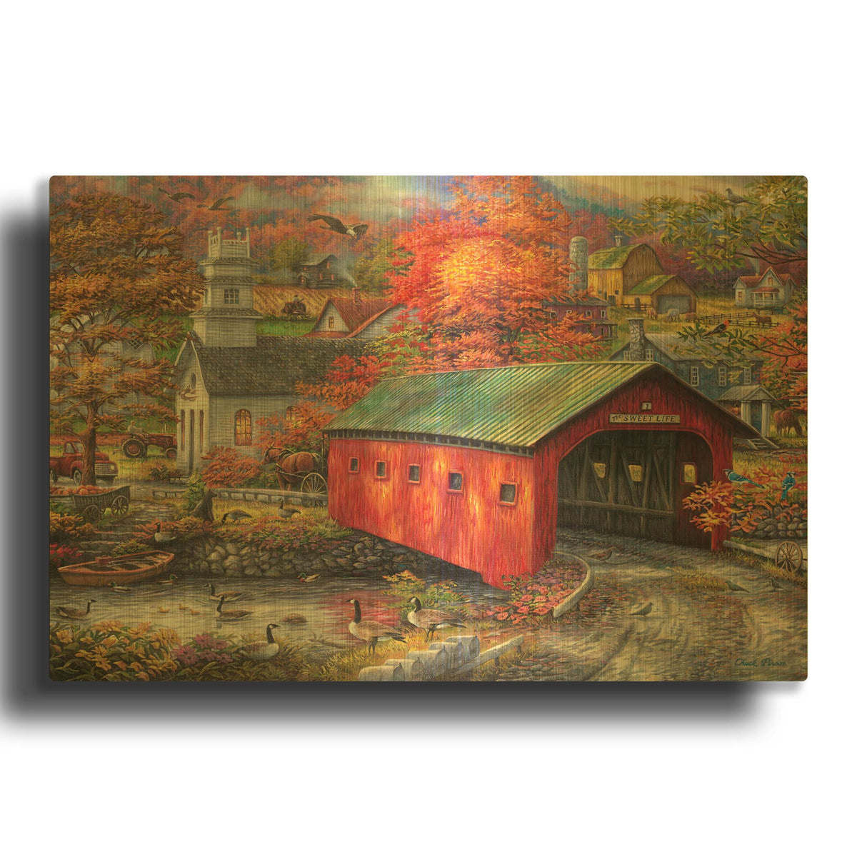 'The Sweet Life' By Chuck Pinson Gold Metal Wall Art