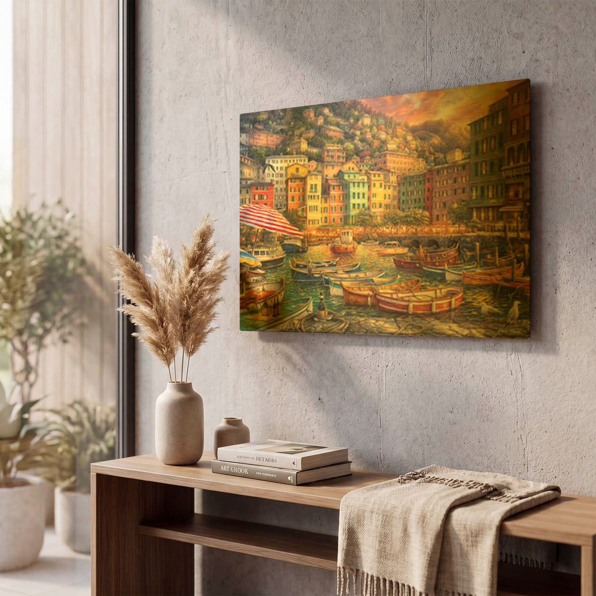 'Vibrance of Italy' By Chuck Pinson Gold Metal Wall Art