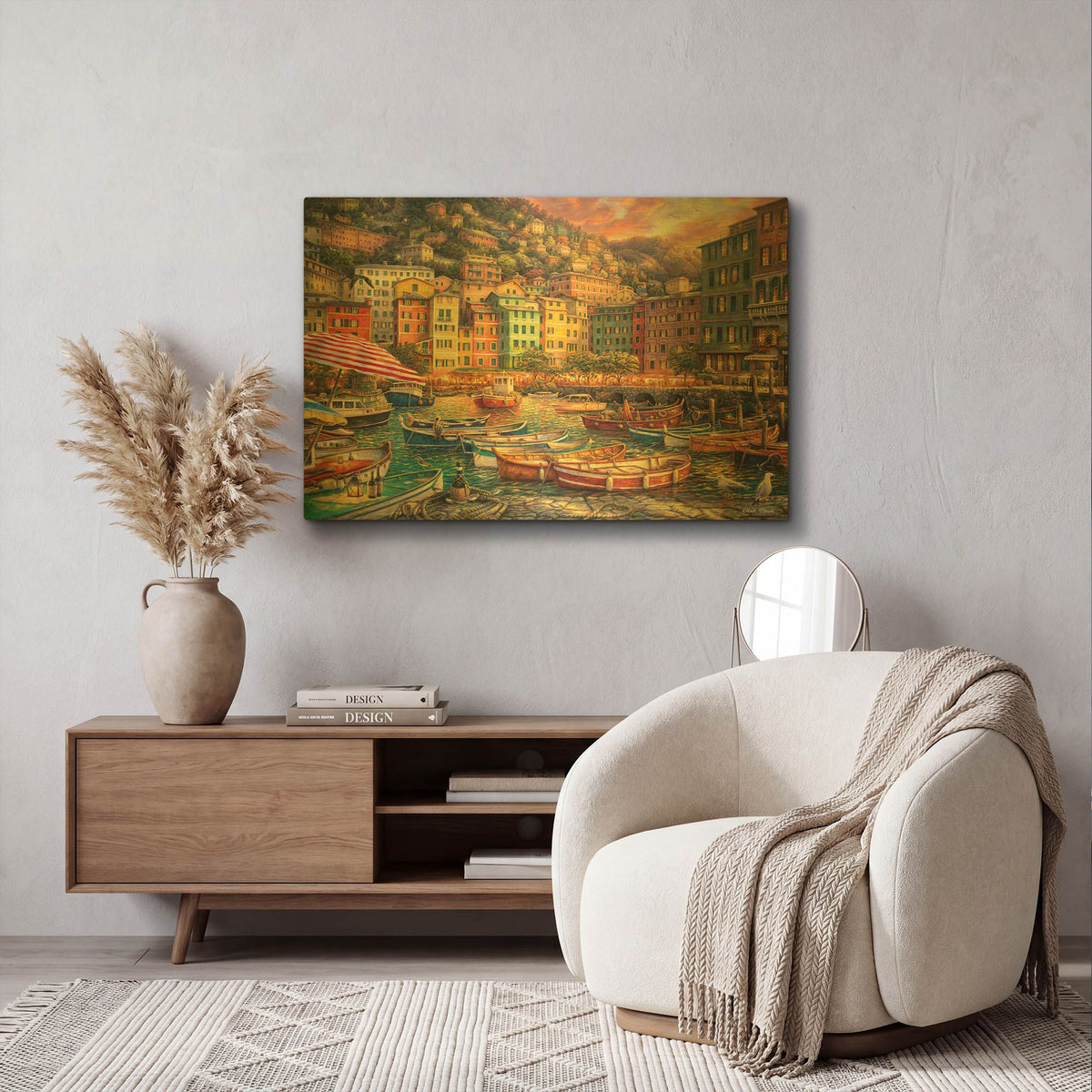 'Vibrance of Italy' By Chuck Pinson Gold Metal Wall Art