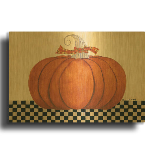 'Russet Pumpkin' By Bernadette Deming Gold Metal Wall Art