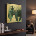 'Elephant' By Linda Woods Gold Metal Wall Art
