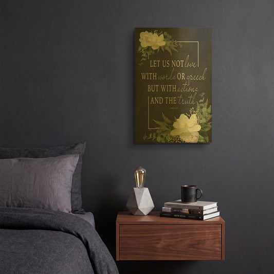 'Let Us Not Love' By Heidi Kuntz Gold Metal Wall Art