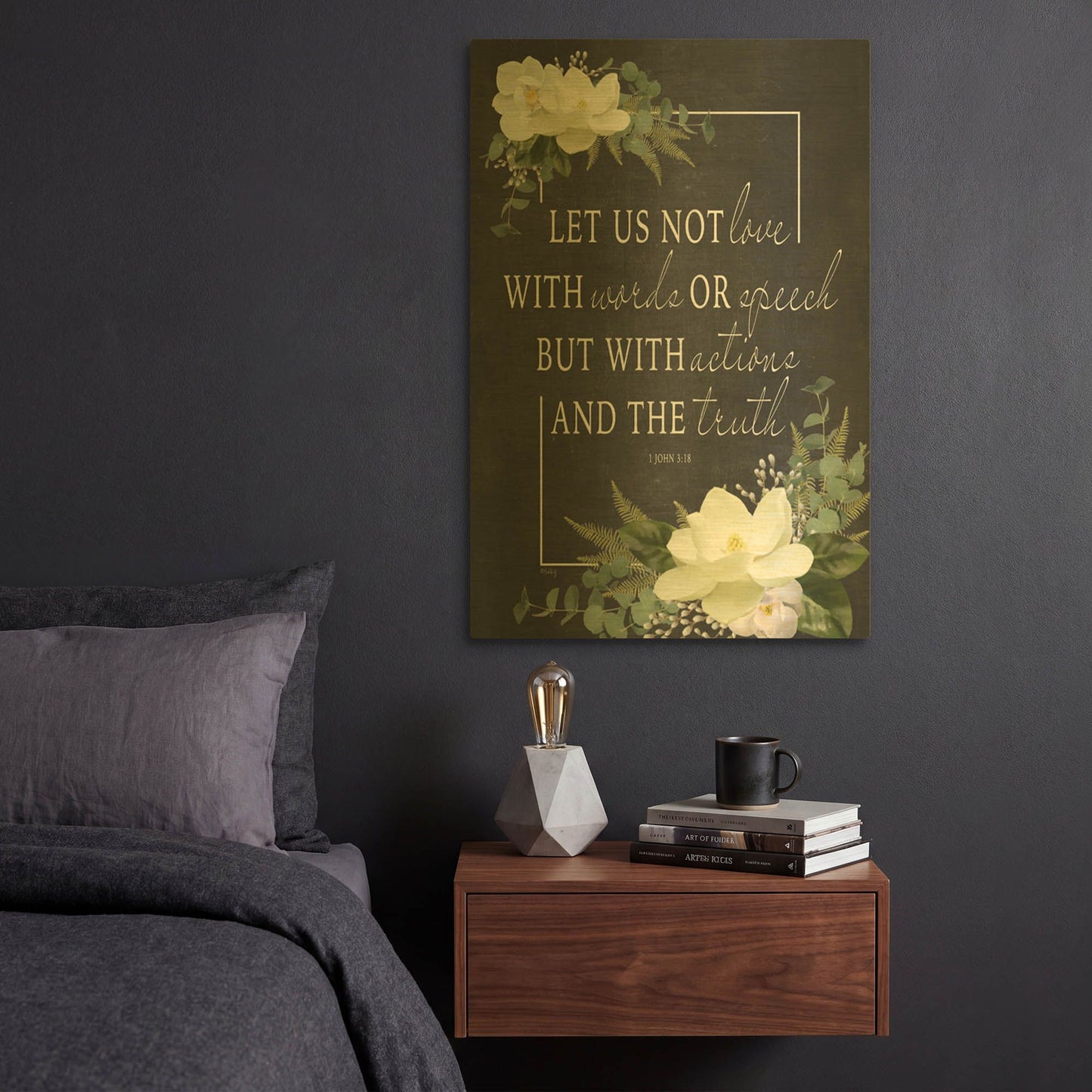 'Let Us Not Love' By Heidi Kuntz Gold Metal Wall Art