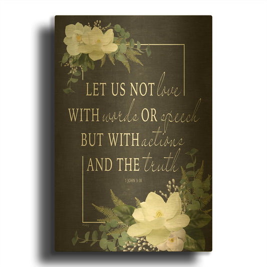 'Let Us Not Love' By Heidi Kuntz Gold Metal Wall Art
