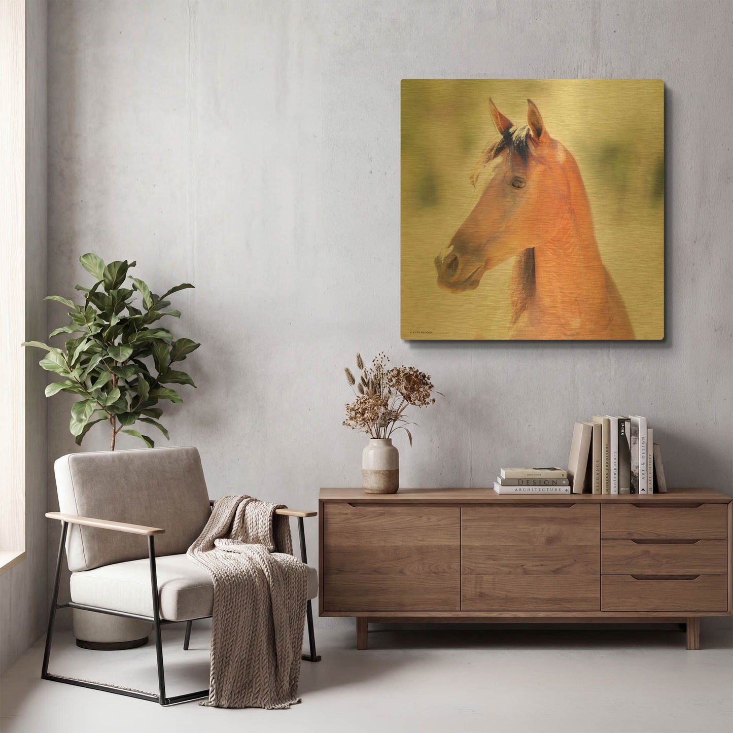 'The Berry' By Kari Brooks Gold Metal Wall Art