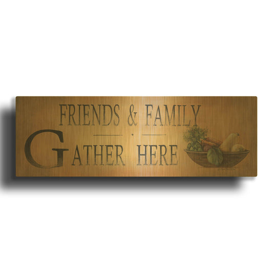'Friends & Family' By Pam Britton Gold Metal Wall Art