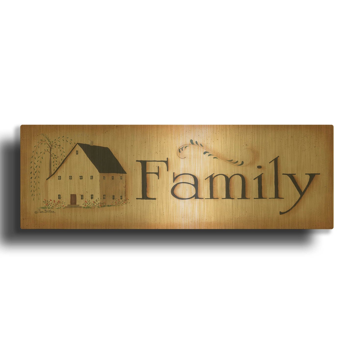 'Family' By Pam Britton Gold Metal Wall Art