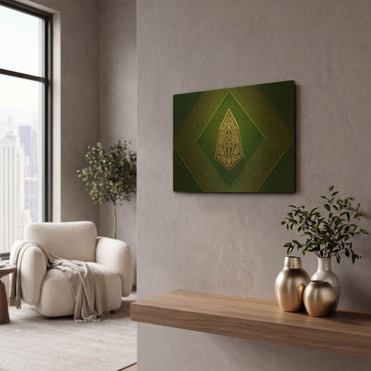 'Celtic Knot EOS Crypto' By Katalina Ooma Gold Metal Wall Art