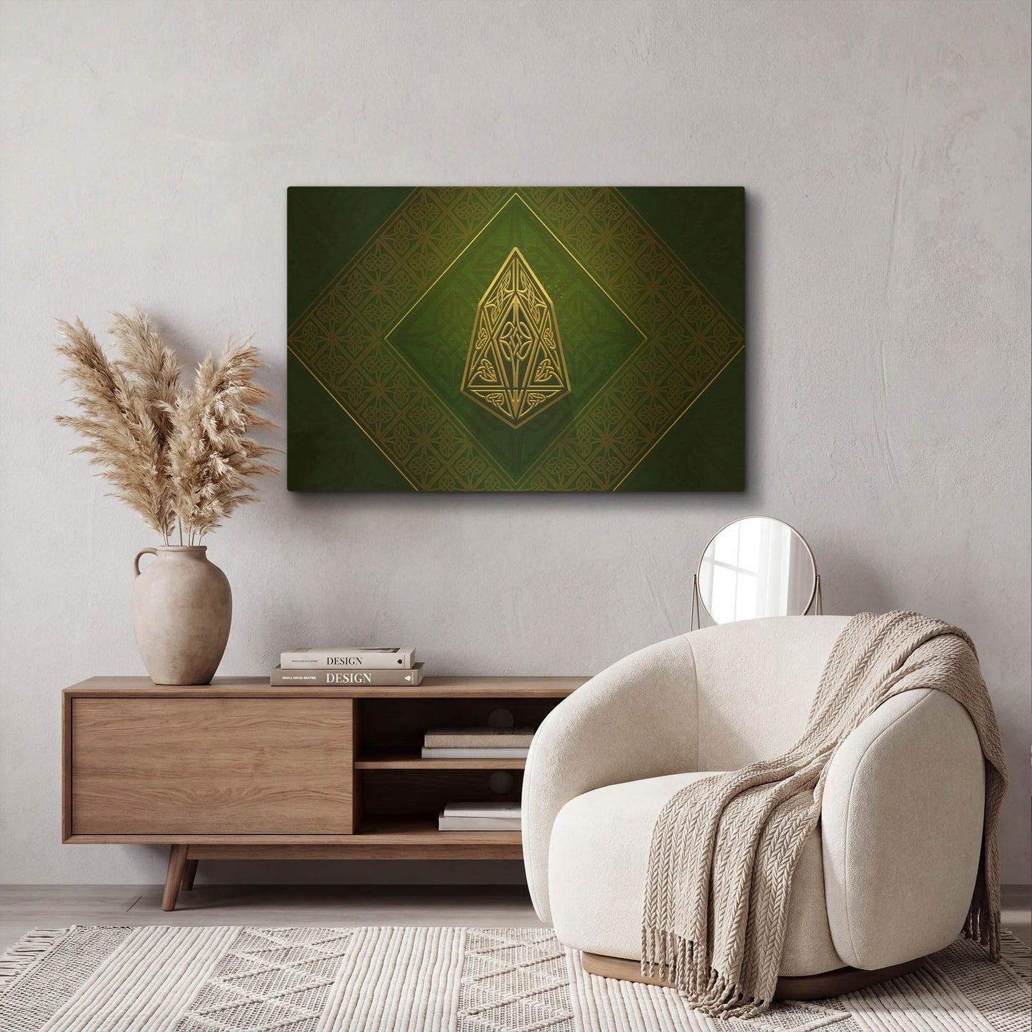 'Celtic Knot EOS Crypto' By Katalina Ooma Gold Metal Wall Art